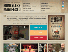 Tablet Screenshot of moneylessmanifesto.org